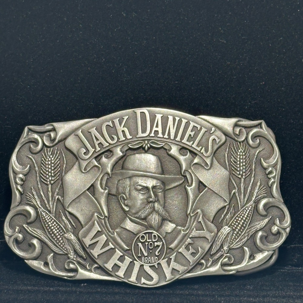 Vintage Jack Daniels Old No 7 Solid Pewter Belt Buckle 0683 Whiskey Portrait